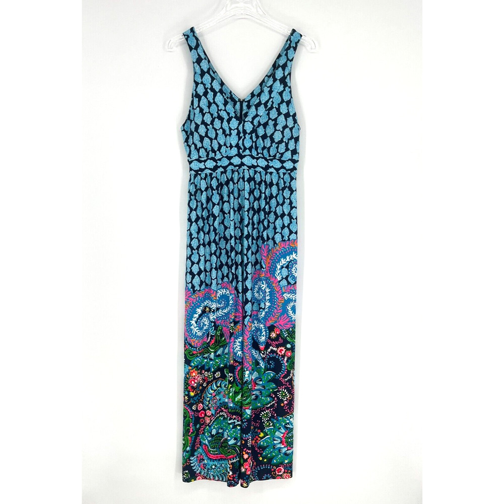 Lilly Pulitzer Dress Womens‎ 8 Blue Giorgina Multi Ride The Wave Hippie Novelty